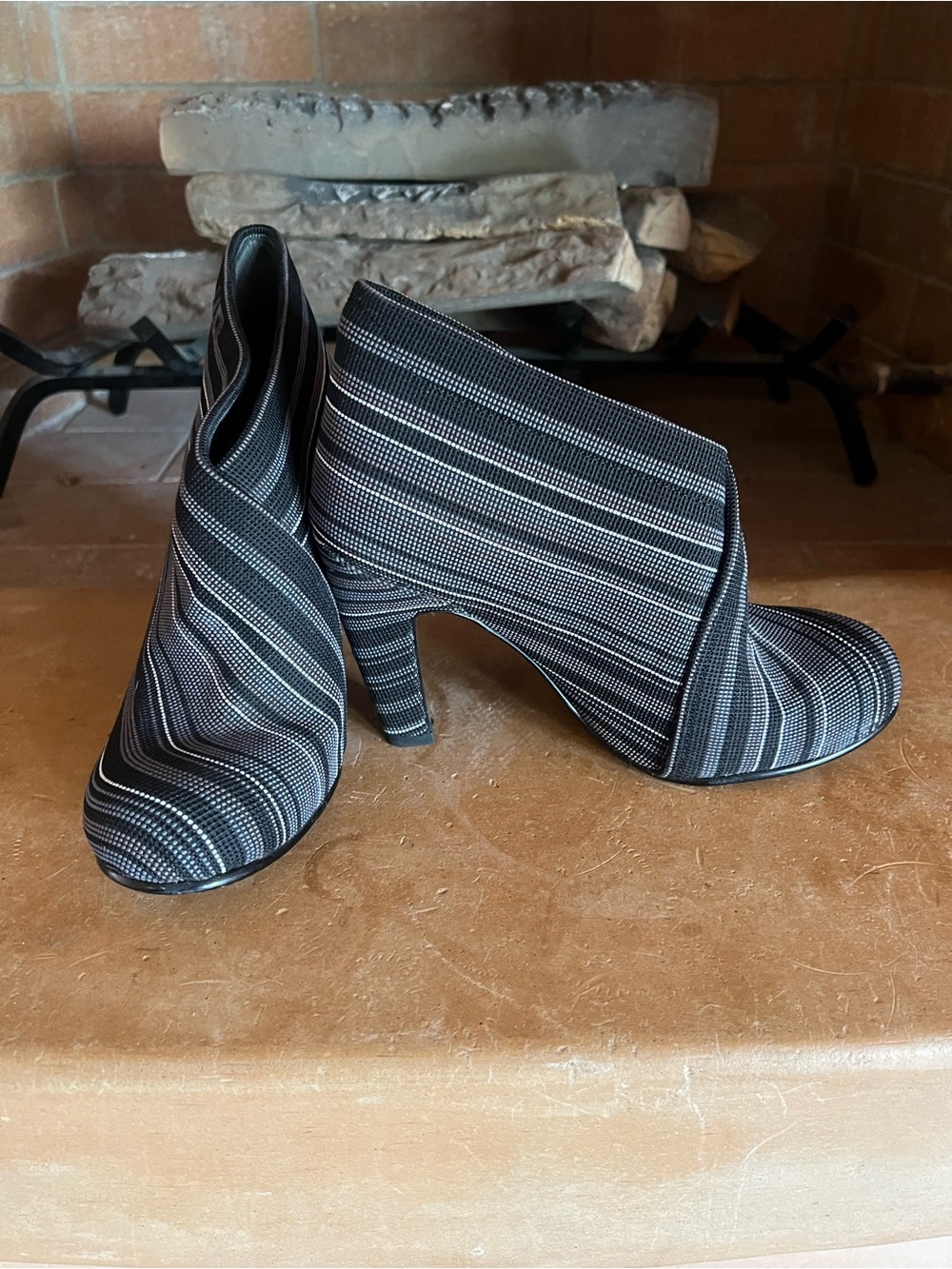 United Nude Women's Striped Ankle Bootie - Black